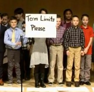 elementary school students' presentation on term limits