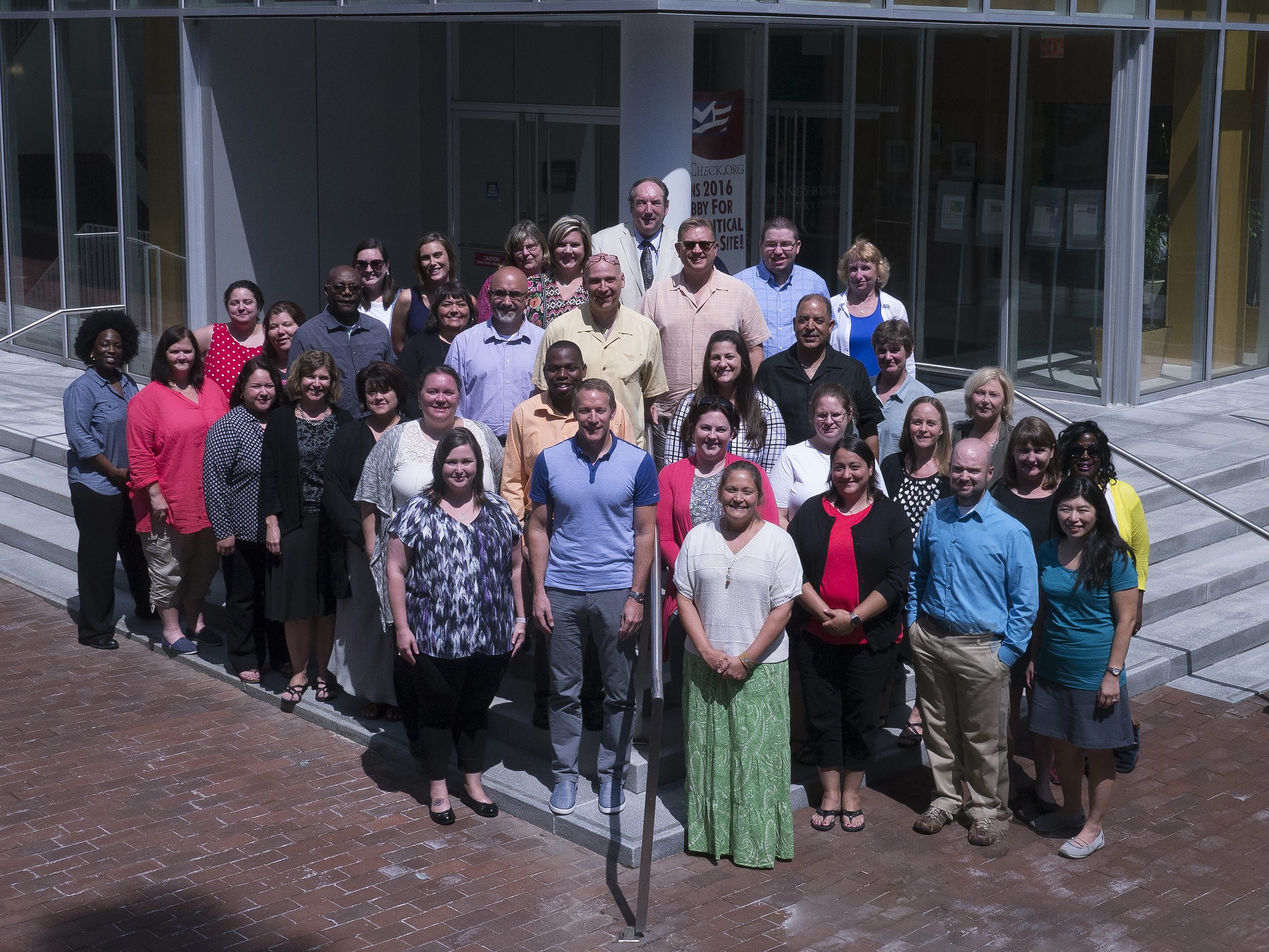 Constitutional Scholar Summer Institute Participants pose for group photo at Annenberg Center