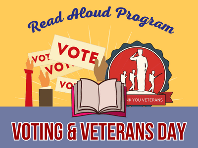 November Voting & Veterans Read Aloud 2023 Web Banner